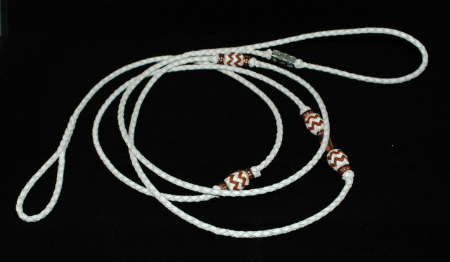 4 strands - white with whiskey accent